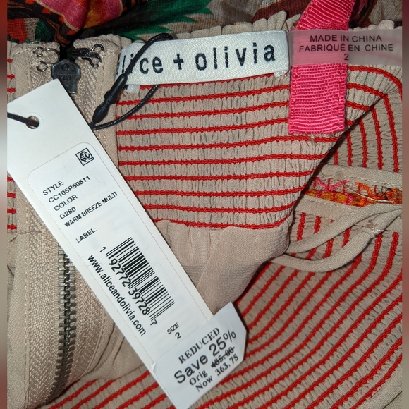 alice + olivia Santina Lace Tiered Midi Dress - Picture 9 of 12